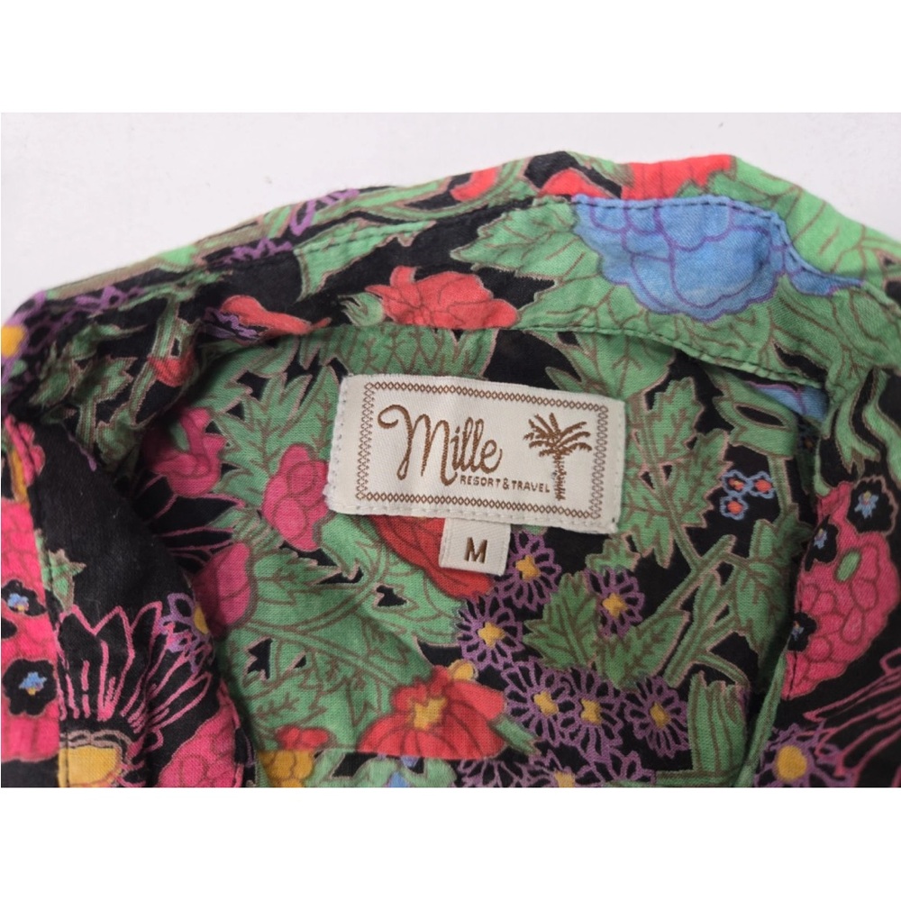 Mille SOFIA Long Sleeve Button Up Shirt Botanica Size M Womens - Picture 3 of 6